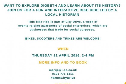 Take a social enterprise-themed bicycle tour of Digbeth