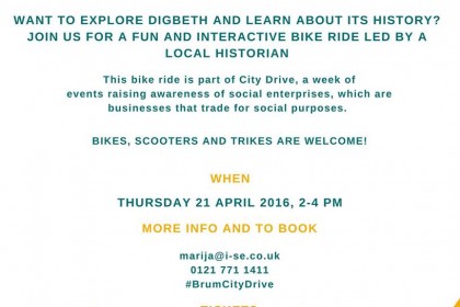 Take a social enterprise-themed bicycle tour of Digbeth
