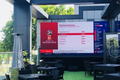 Watch England v Croatia on the Park Regis Beach Terrace via a Big Screen