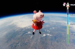 Watch Peppa Pig journey 100,000 feet into space in world-first galactic mission