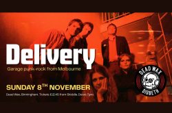 Australian band Delivery + TV For Cats at Dead Wax Digbeth, Sun 8th Nov